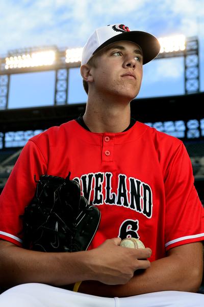 DENVER, CO - JUNE 2: Loveland pitcher Alec Hansen poses for a portrait during the Colorado High School Baseball All-Star Game at Coors field. (Photo by AAron Ontiveroz/The Denver Post)