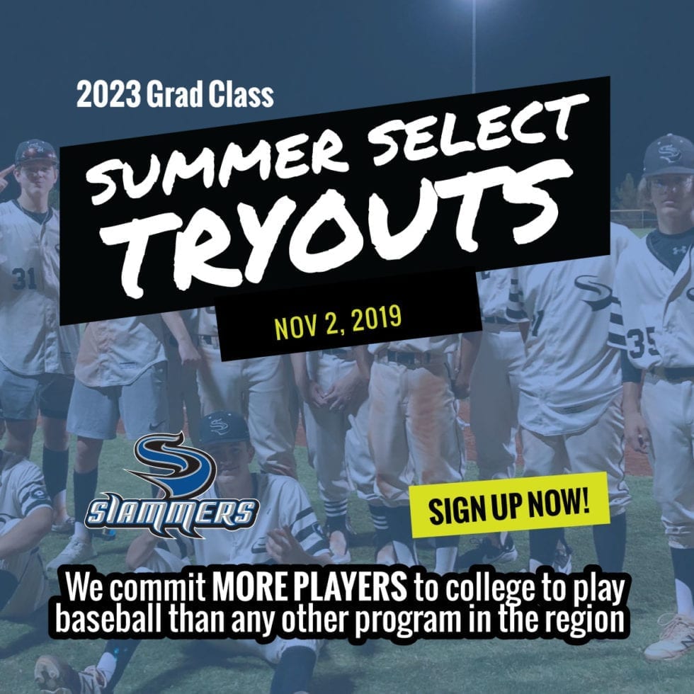 Summer Select Tryouts Slammers Baseball